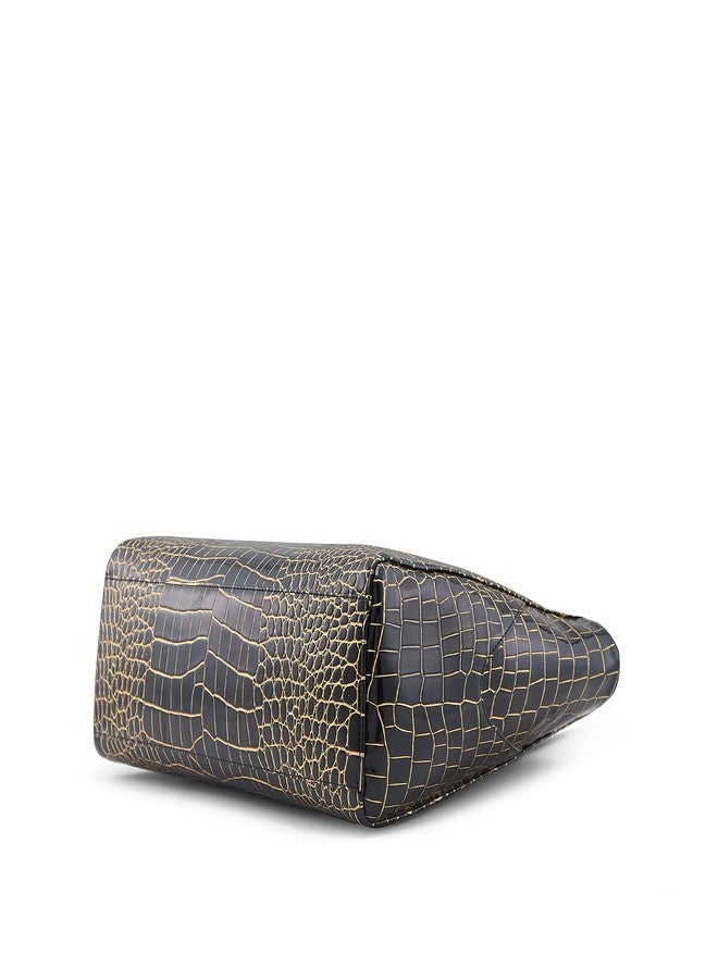 كابريس حقيبة كابريس ميراندا الكبيرة | حقيبة يد أنيقة للنساء | حقيبة واسعة ومتعددة الاستخدامات للمكتب والاستخدام اليومي | إغلاق بسحاب (أسود) - Image 5